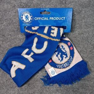 Chelsea FC Scarf Unisex One Size Blue White Soccer Football Fan Supporter Lion